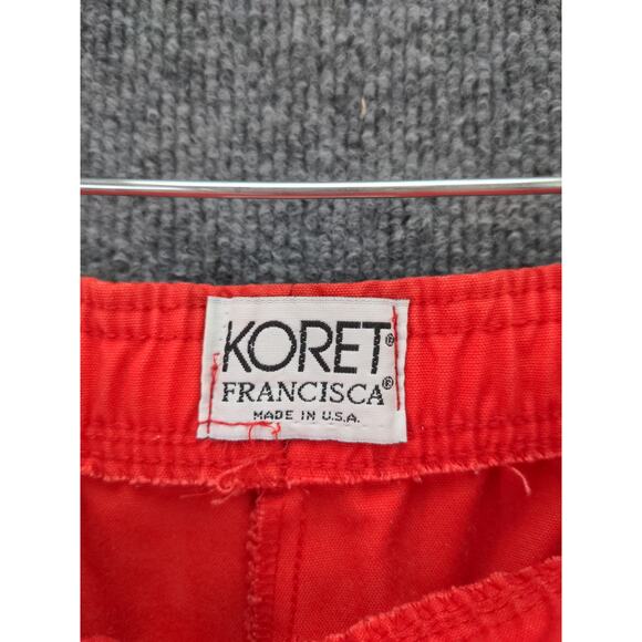 Vintage Womens Koret Francisca Shorts Size 31 Red Made in USA - Picture 7 of 9